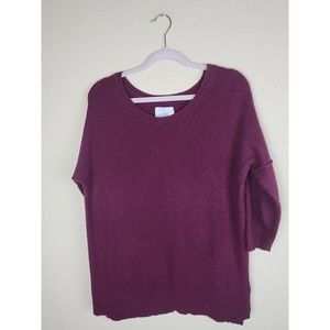 H&M L.O.G.G Size Large burgundy inside out seams ribbed edging‎ minimalist